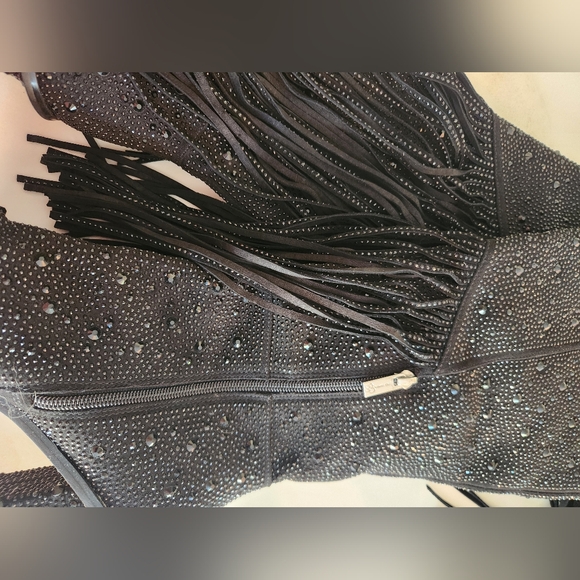 Jessica Simpson Fringe Jeweled Boots Like New! Tried On But Never Worn! - Picture 8 of 14